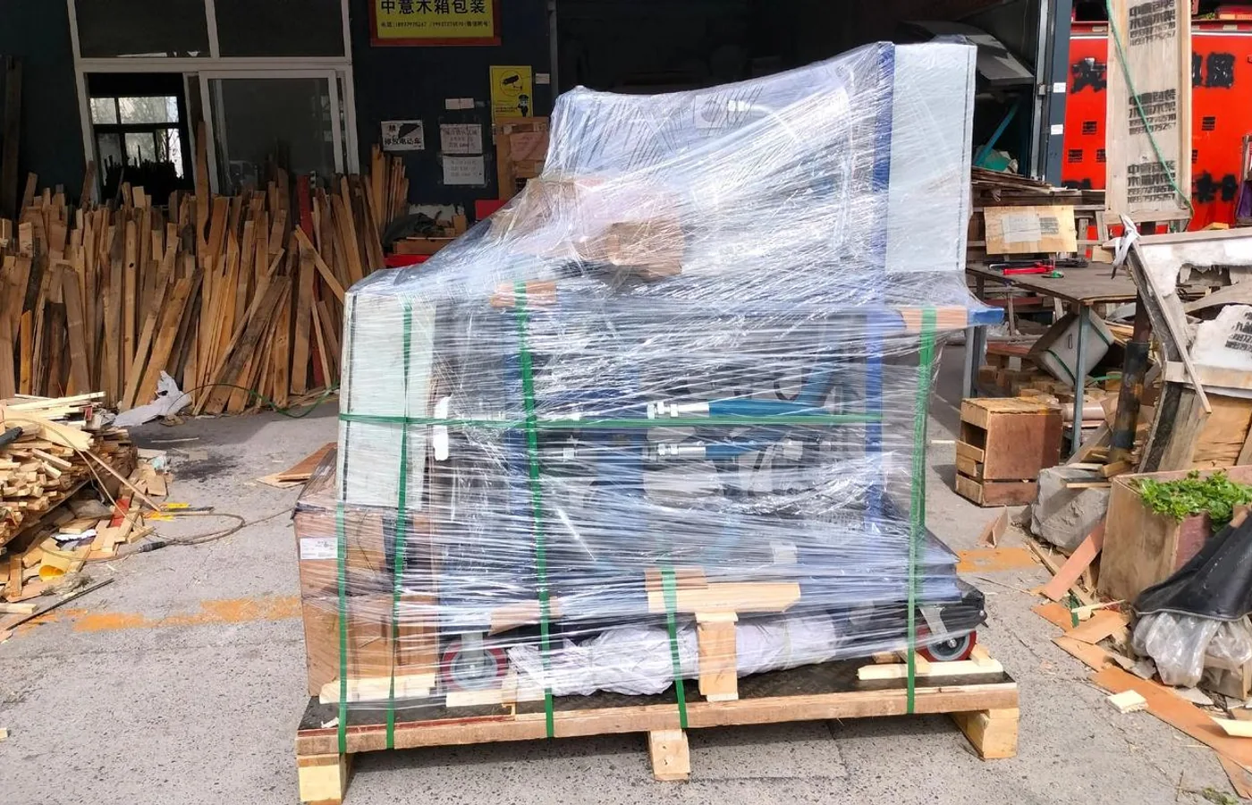 Export packing and pallet preparation reference photograph